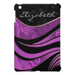 personalized purple damask pattern girly Ipad case ipad mini cases