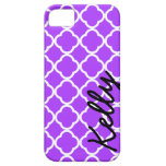 Personalized purple quarterfoil iPhone case cover iPhone 5 Case