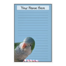 Personalized Quaker Parakeet Stationery