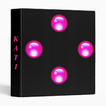 PERSONALIZED RAINBOW AVERY BINDERS BUBBLES