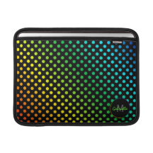 Personalized Rainbow: Polka-dot Macbook Sleeve