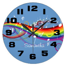 Personalized Rainbow White Music Notes