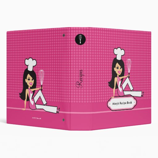 Personalized Recipe Journal Binder with Girl