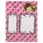 Personalized Red and White Rose design recipe page