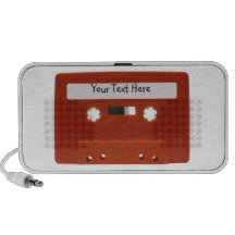 Personalized Red Cassette Tape Doodle Mini Speakers