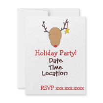 Personalized Reindeer Christmas Invitation