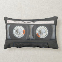 Personalized retro Cassette mix-tape Throw Pillow
