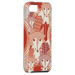 Personalized Retro Fox Art Red Retro iphone 5