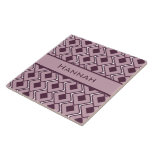 Personalized Retro Lily and Black Rose Diamonds Tile
