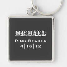 Personalized Ring Bearer Keychain
