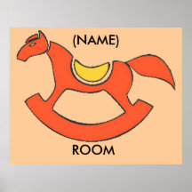 Personalized Rocking Horse Poster