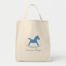 Personalized Rocking Horse Tote Bag
