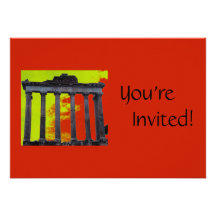 Personalized Roman Forum Italian Dinner Party Invite