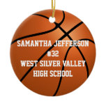 Personalized Round Basketball Sports Ornament ornaments