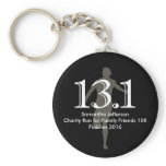 Personalized Runner 13.1 Half Marathon Keepsake keychains