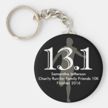 Personalized Runner 13.1 Half Marathon Keepsake Key Chains