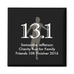 Personalized Runner 13.1 Half Marathon Keepsake magnets