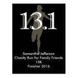 Personalized Runner 13.1 Half Marathon Keepsake Postcards
