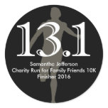 Personalized Runner 13.1 Half Marathon Keepsake stickers
