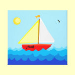 Personalized Sailboat canvas prints