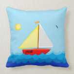 Personalized Sailboat pillows