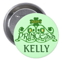 Personalized Saint Patrick's Day Irish Button