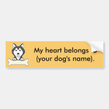 Personalized Siberian Husky Bumper Stickers