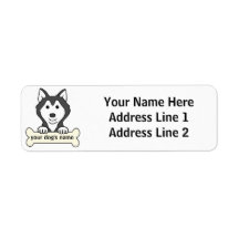 Personalized Siberian Husky Custom Return Address Label