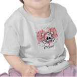 Personalized Skull Infant Tee Pink Bow Heart t-shirts