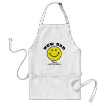 Personalized Smiley Face New Dad Gift Aprons