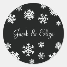 Personalized Snowflakes Envelope Sticker Seal