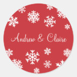 Personalized Snowflakes Envelope Sticker Seal