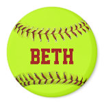 Personalized Softball Magnet