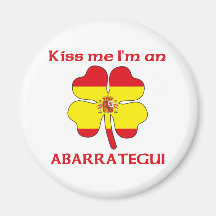 Personalized Spanish Kiss Me I'm Abarrategui Fridge Magnet