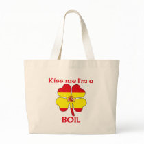 Personalized Spanish Kiss Me I'm Boil Canvas Bag