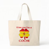 Personalized Spanish Kiss Me I'm Coche Tote Bag