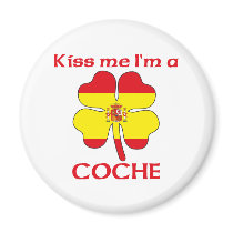 Personalized Spanish Kiss Me I'm Coche Magnets