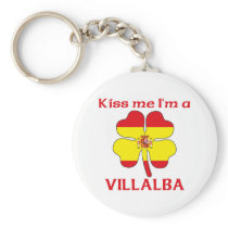 Personalized Spanish Kiss Me I'm Villalba keychains