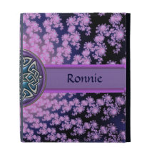 Personalized Spiral Fractal with Celtic Knot case iPad Cases