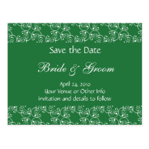Personalized Spiral Swirls Save the Date Post Card