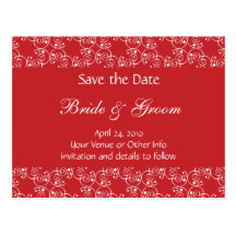 Personalized Spiral Swirls Save the Date Post Cards