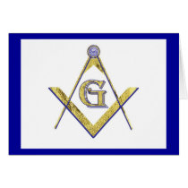 PERSONALIZED SQUARE AND COMPASSES MASONIC cards