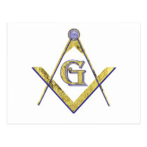 PERSONALIZED SQUARE AND COMPASSES MASONIC postcards