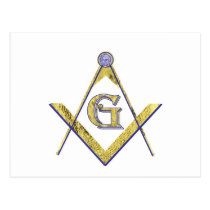 PERSONALIZED SQUARE AND COMPASSES MASONIC postcards