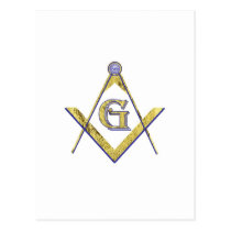 PERSONALIZED SQUARE AND COMPASSES MASONIC postcards