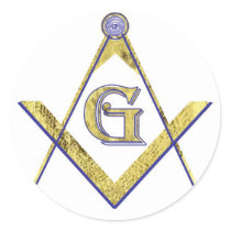 PERSONALIZED SQUARE AND COMPASSES MASONIC stickers