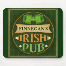 Personalized St. Patrick's Day Irish Pub Mouse Pad