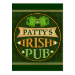 Personalized St. Patrick's Day Irish Pub Postcard