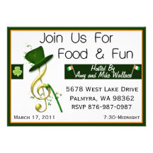 Personalized St. Patrick's Day Party Invitations