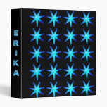 PERSONALIZED STAR AVERY BINDERS baby blue